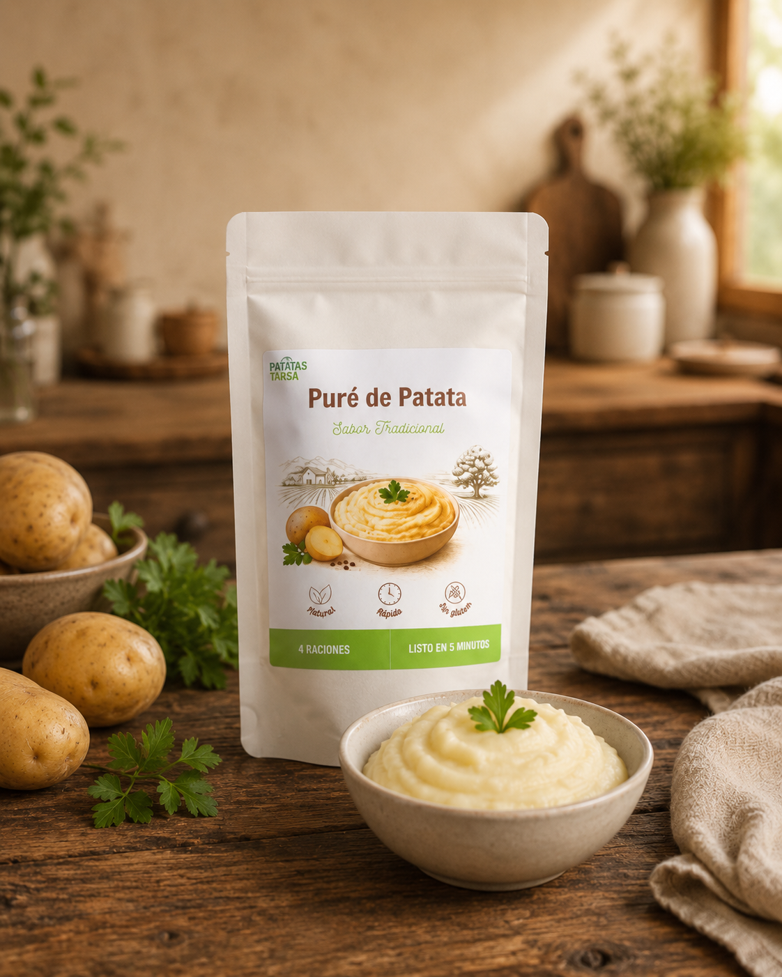 Puré de patata sabor tradicional Patatas Tarsa