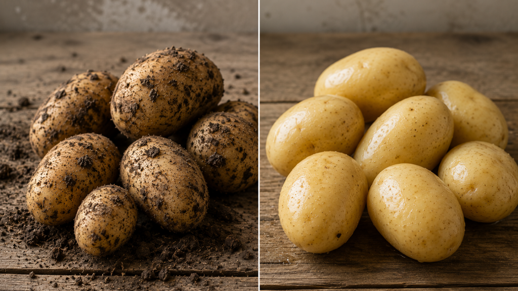 Patata lavada o sin lavar - Patatas Tarsa