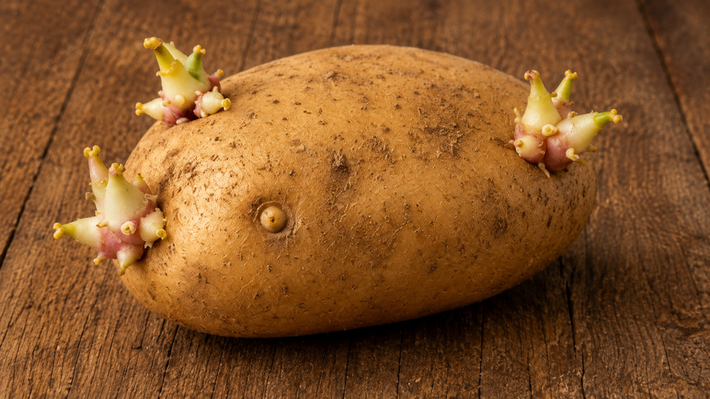 Las patatas brotan como parte de su ciclo natural