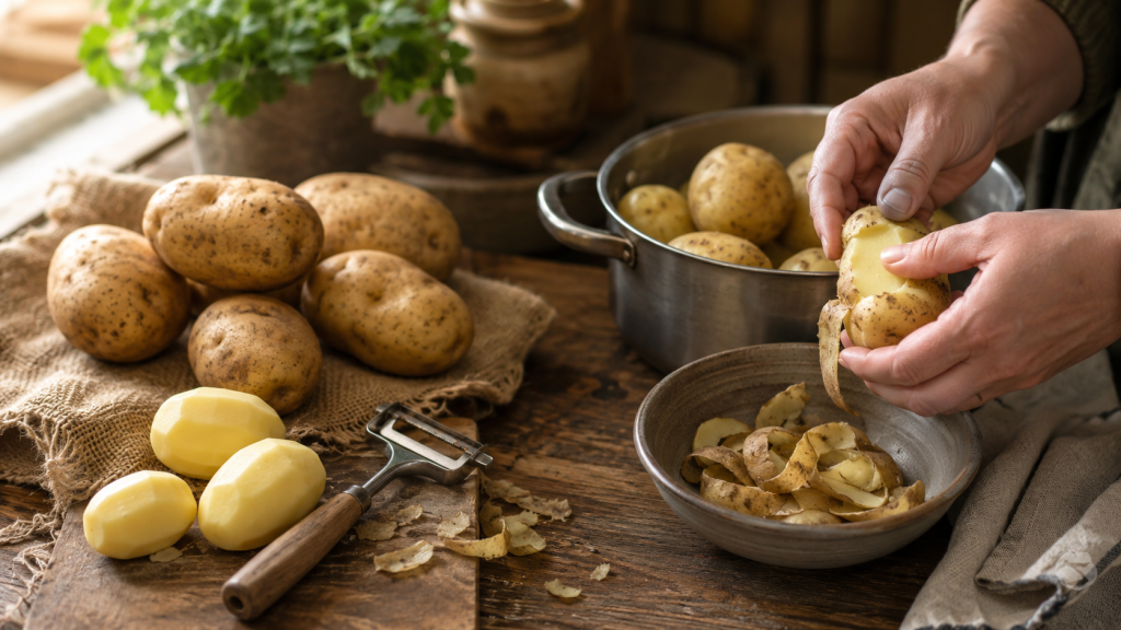 Pelar o no las patatas antes de cocerlas Patatas Tarsa
