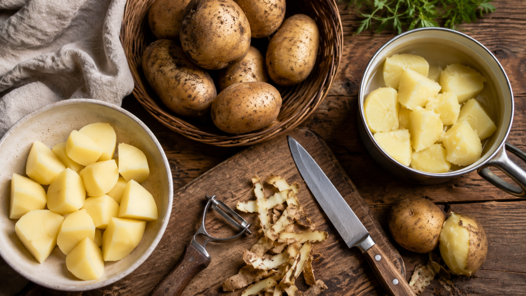 Pelar o no las patatas antes de cocerlas Patatas Tarsa