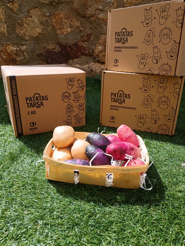 Pack Arcoiris de Patatas Tarsa con patata agria, patata rosa y patata violeta